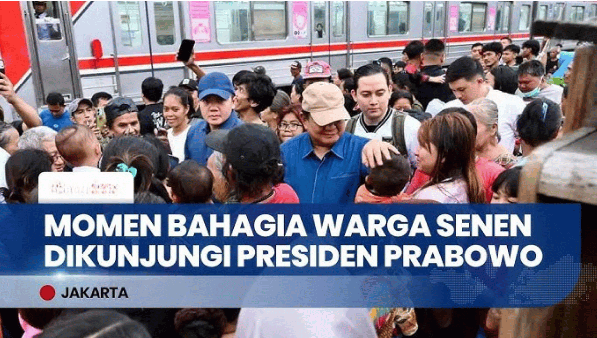 Presiden Prabowo Subianto Blusukan ke Bantaran Rel Senen, Perintahkan Jajaran Bangun Hunian Layak
